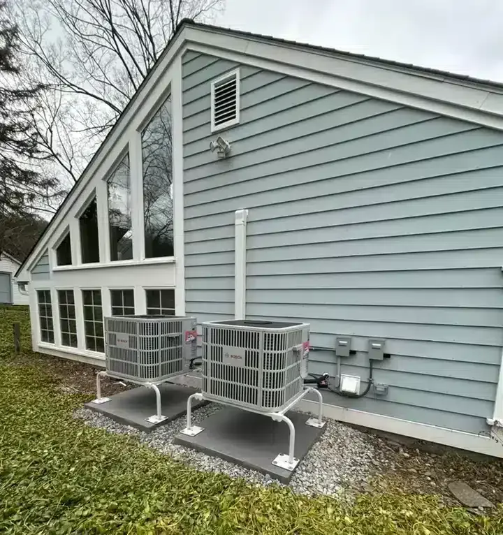 Air conditioners outside of residential home in Poughkeepsie, NY