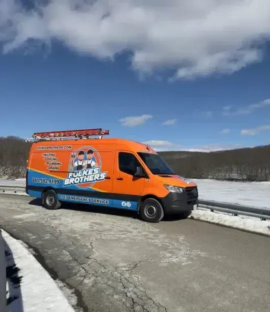 Folkes Brothers van driiving in Poughkeepsie, NY