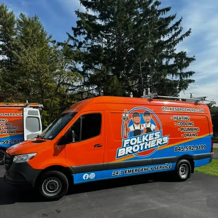 Folkes Brothers van outside of residential home in Poughkeepsie, NY