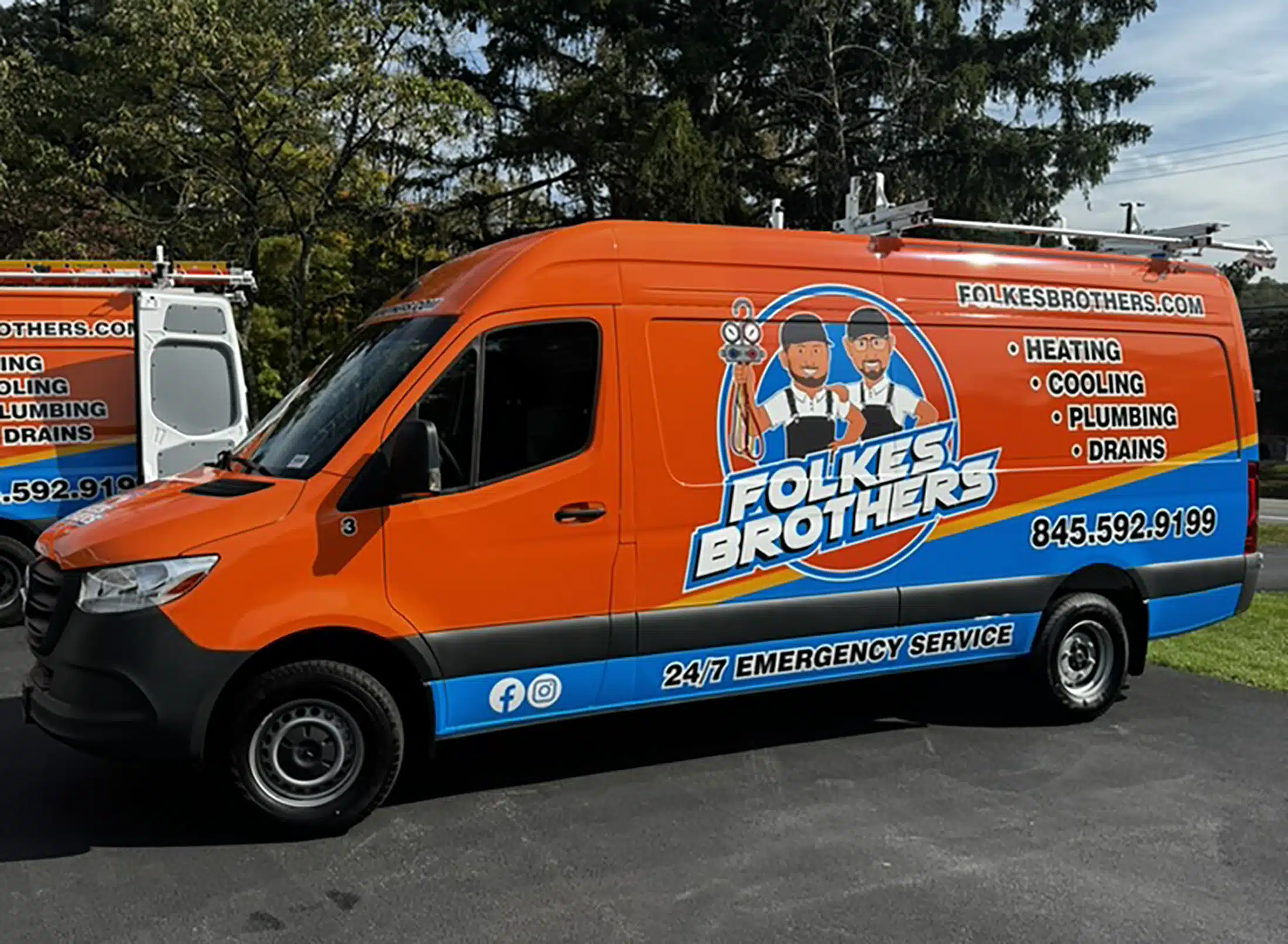 Folkes Brothers Truck parked outside in Poughkeepsie
